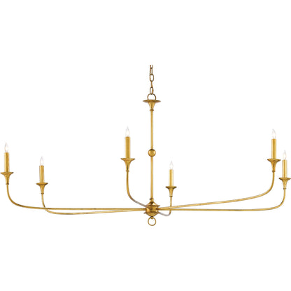 Nottaway Chandelier by Currey and Company. Made from wrought iron in a modern style.
