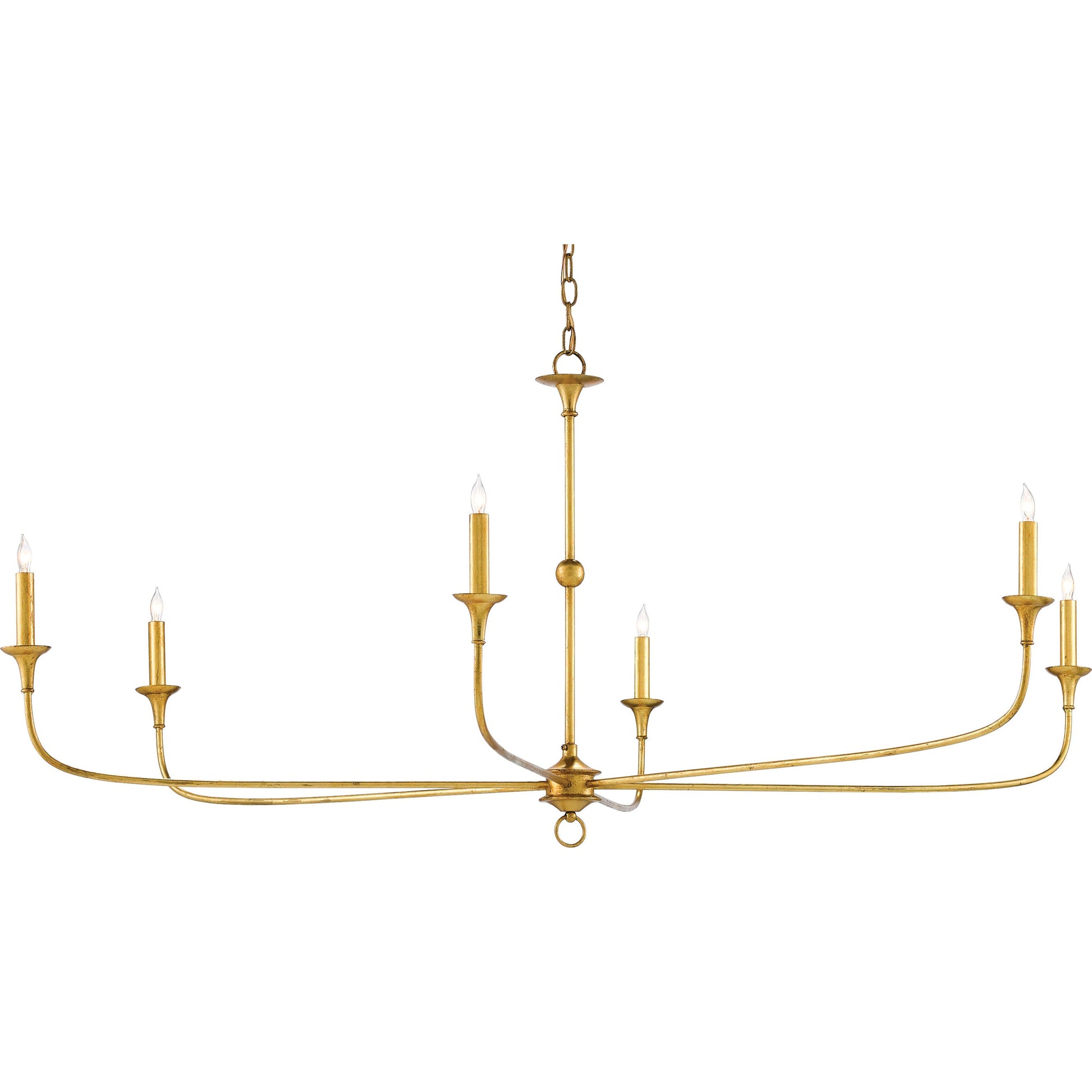 Nottaway Chandelier by Currey and Company. Made from wrought iron in a modern style.
