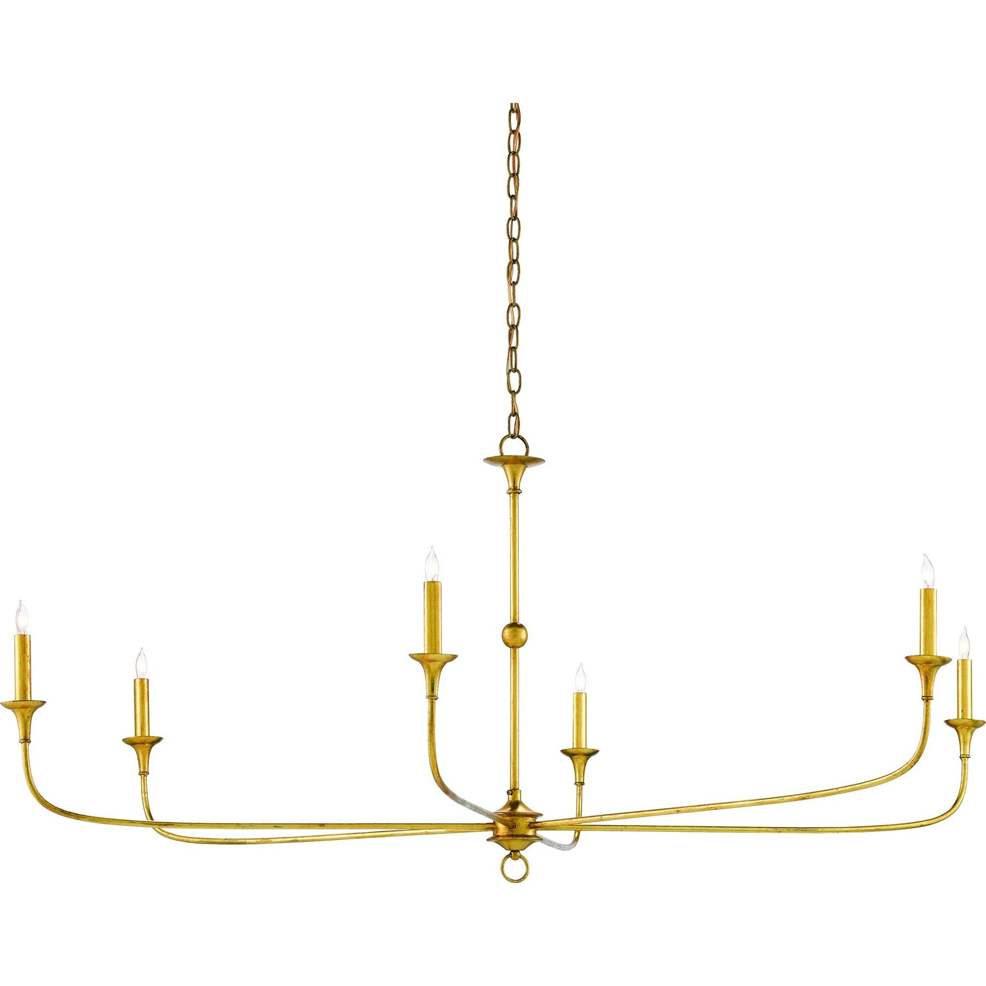 Nottaway Chandelier by Currey and Company. Made from wrought iron in a modern style.