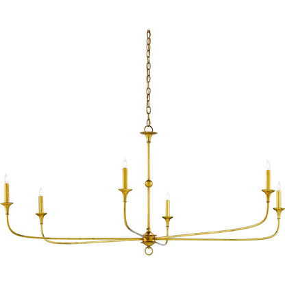Nottaway Chandelier by Currey and Company. Made from wrought iron in a modern style.