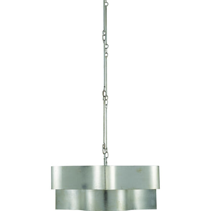 Grand Lotus Oval Chandelier by Currey and Company. Made from wrought iron in a modern style.