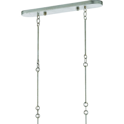 Grand Lotus Oval Chandelier by Currey and Company. Made from wrought iron in a modern style.