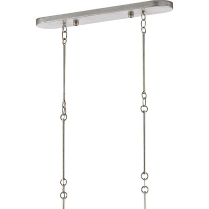 Grand Lotus Oval Chandelier by Currey and Company. Made from wrought iron in a modern style.
