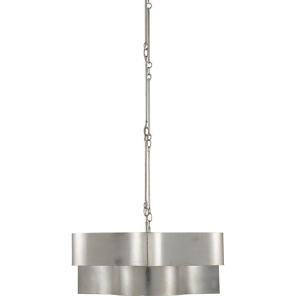Grand Lotus Oval Chandelier by Currey and Company. Made from wrought iron in a modern style.