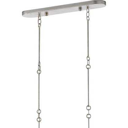 Grand Lotus Oval Chandelier by Currey and Company. Made from wrought iron in a modern style.