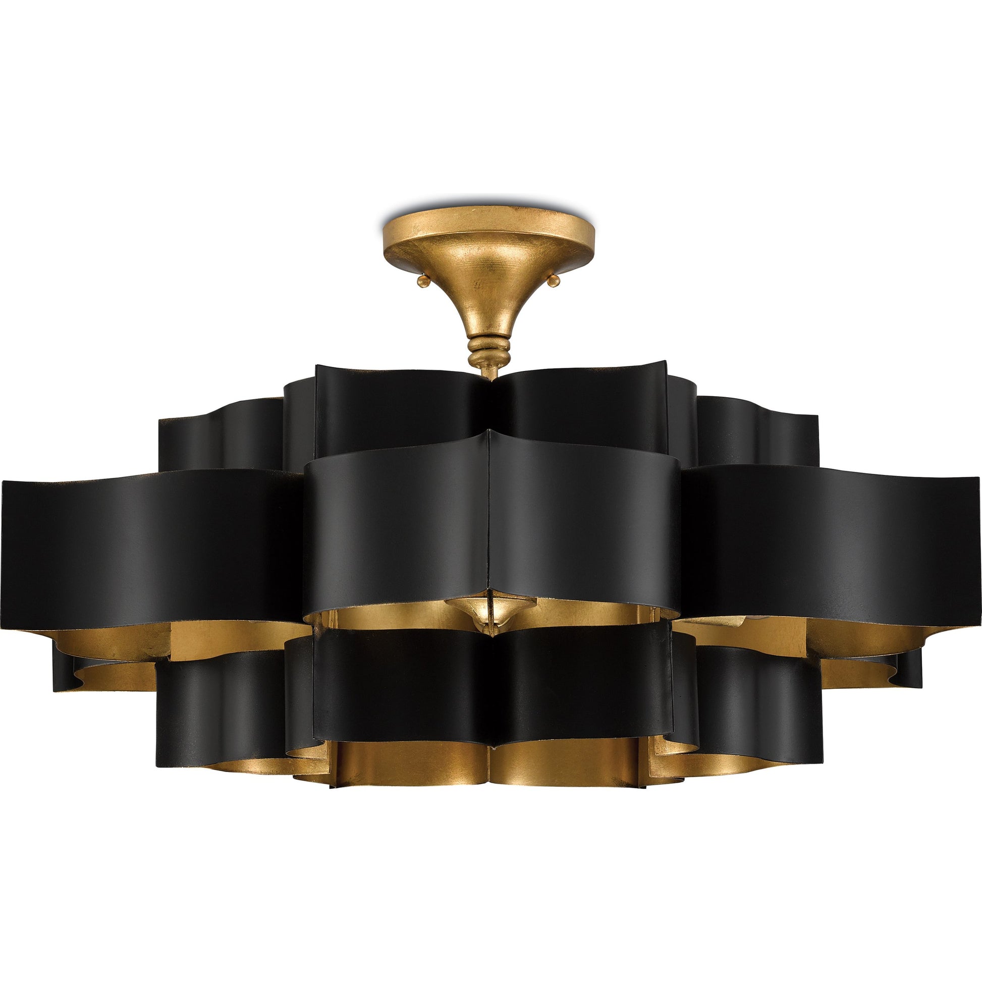 Grand Lotus Chandelier by Currey and Company. Made from unique in a modern style.