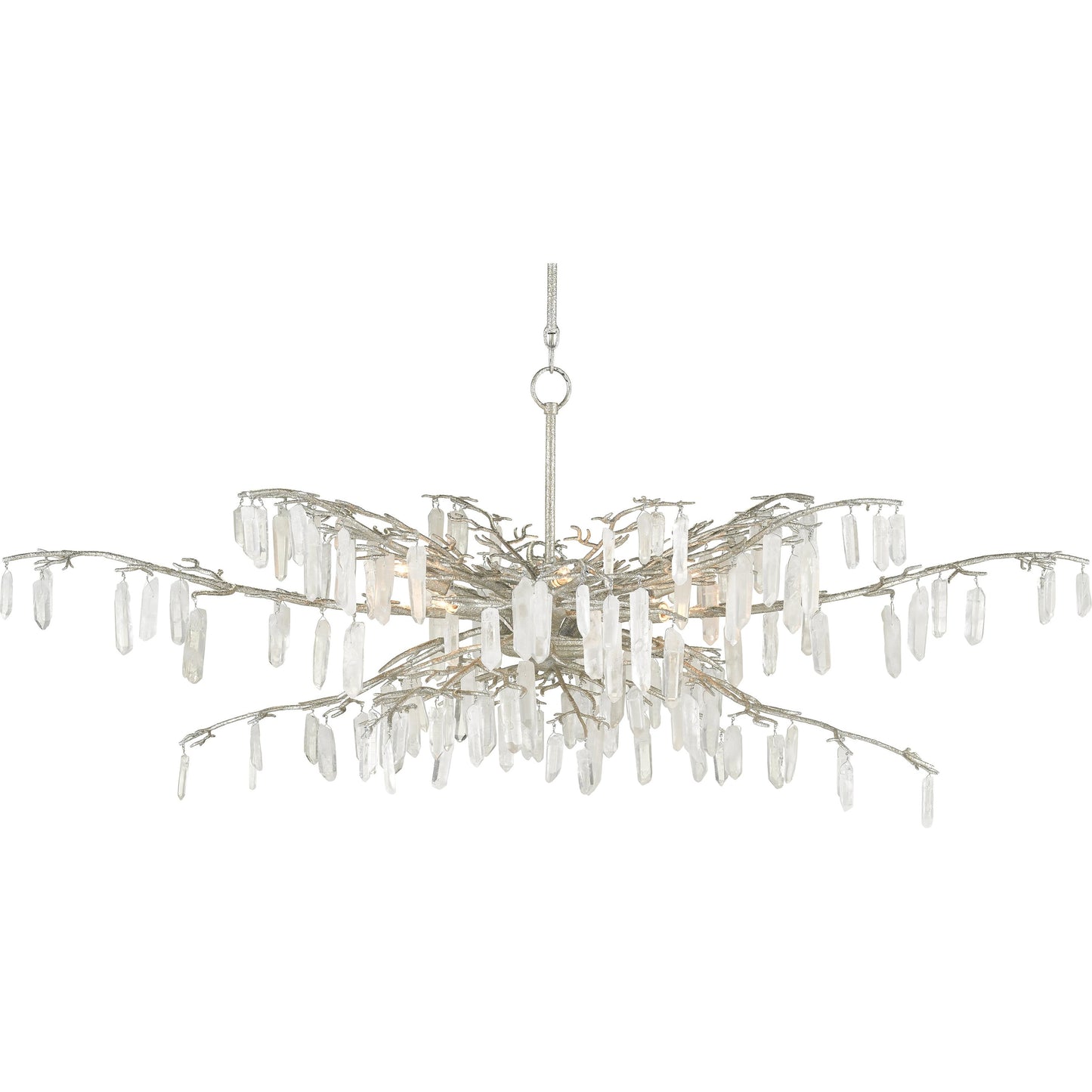 004 SR-823577 | Additional Silo | Forest Dawn Chandelier by Currey and Company. Made from wrought iron, crystal in a eclectic & global style.