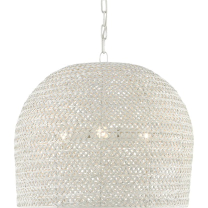 Piero Chandelier by Currey and Company in white. Made from unique in a coastal style.