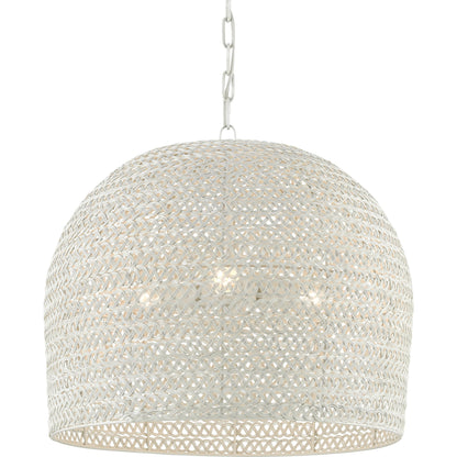 Piero Chandelier by Currey and Company in white. Made from unique in a coastal style.