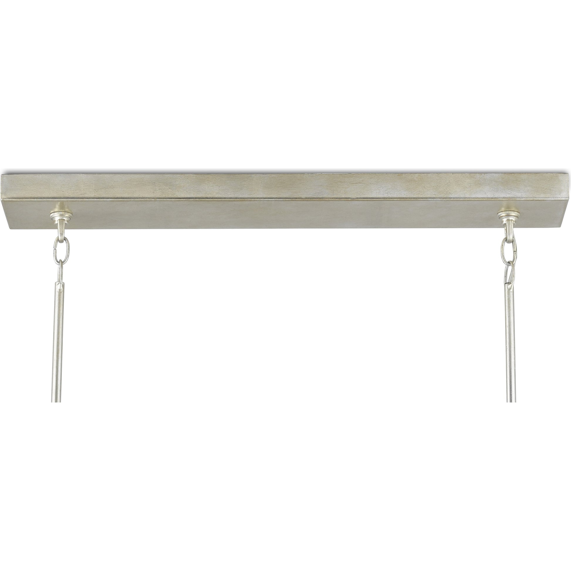 Middleton Rectangular Chandelier by Currey and Company. Made from wrought iron in a modern style.