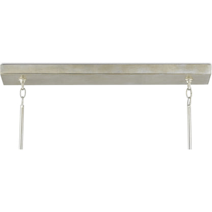 Middleton Rectangular Chandelier by Currey and Company. Made from wrought iron in a modern style.