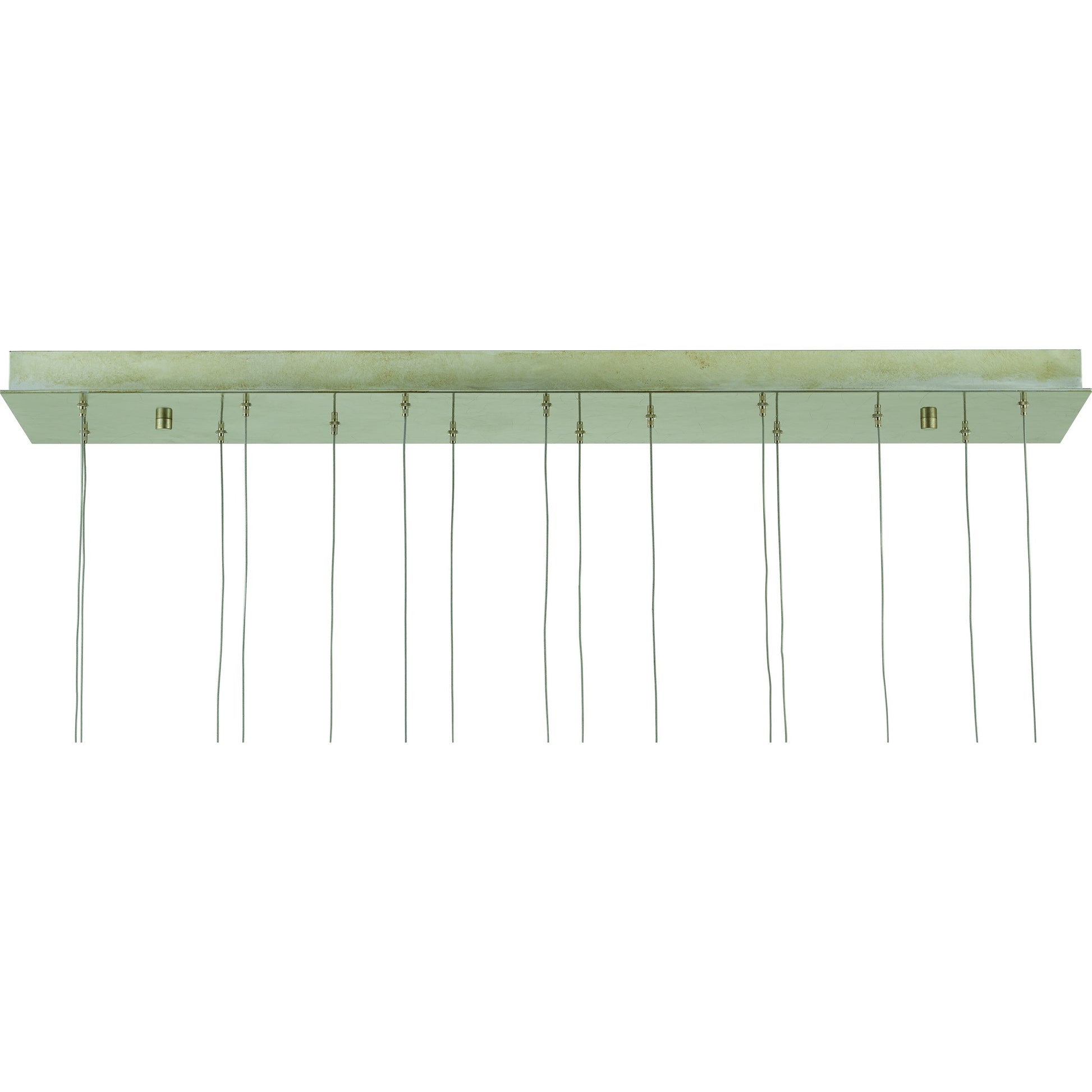 Crystal Bud Linear Pendant by Currey and Company in painted silver, contemporary silver leaf. Made from crystal, wrought iron in a transitional style.