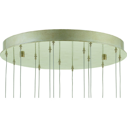 Catrice Pendant by Currey and Company in painted silver, contemporary silver leaf, natural shell. Made from capiz shell, wrought iron in a coastal style.