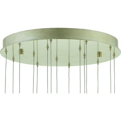 Catrice Pendant by Currey and Company in painted silver, contemporary silver leaf, natural shell. Made from capiz shell, wrought iron in a coastal style.