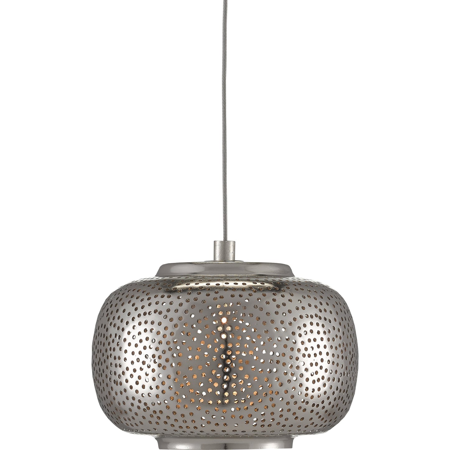006 SR-890199 | Additional Silo | Pepper Pendant by Currey and Company in painted silver, nickel. Made from metal in a modern style.