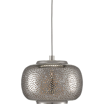 Pepper Pendant by Currey and Company in painted silver, nickel. Made from metal in a modern style.