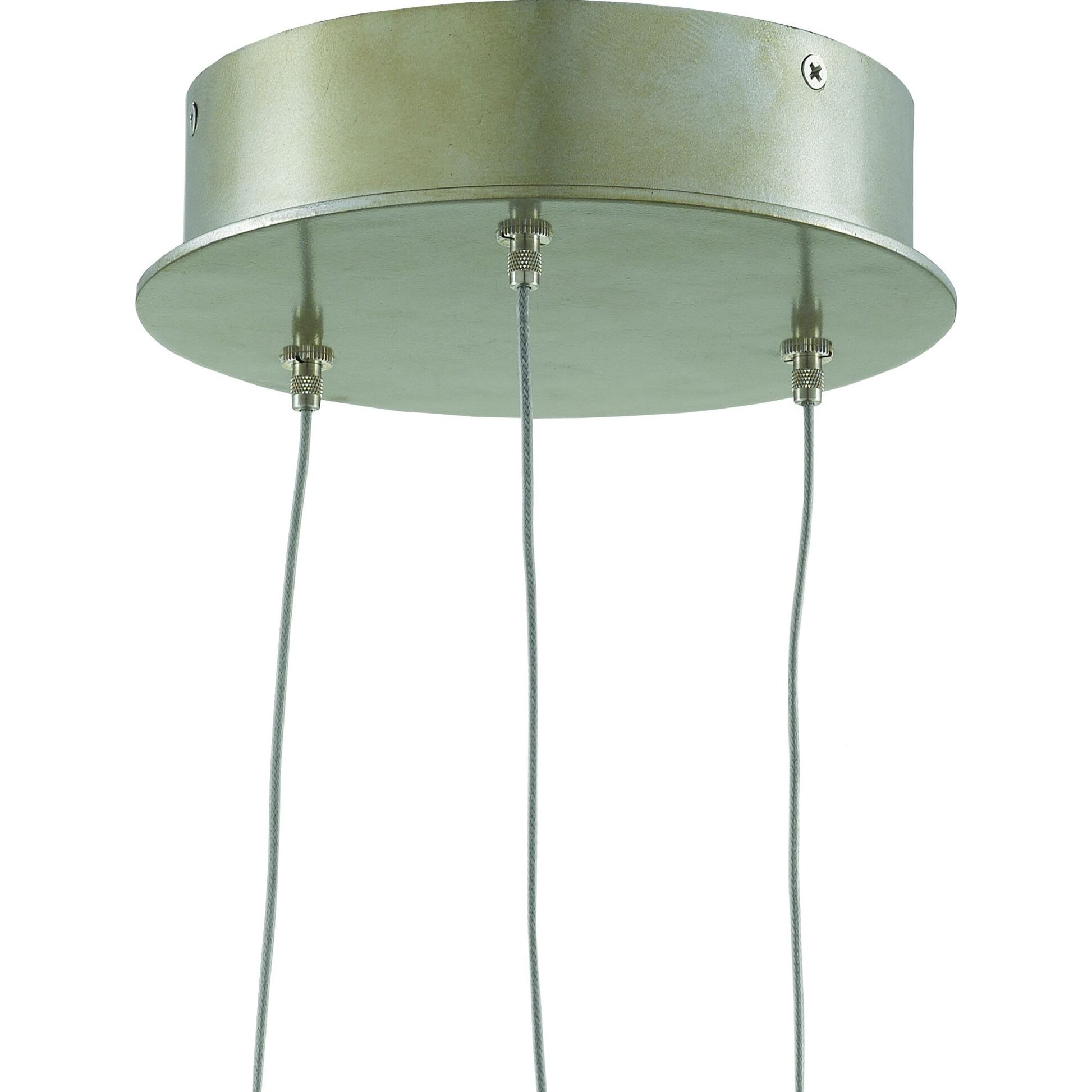 Pepper Pendant by Currey and Company in painted silver, nickel. Made from metal in a modern style.
