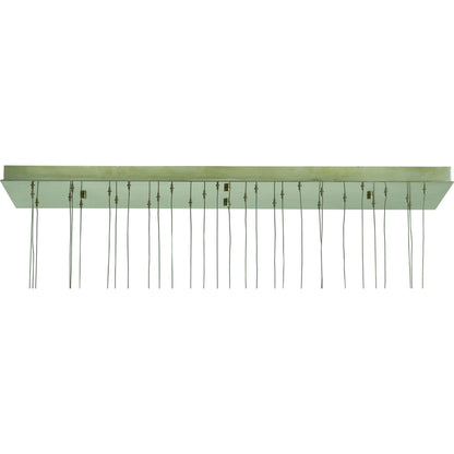 Pepper Linear Pendant by Currey and Company in painted silver, nickel. Made from metal in a modern style.