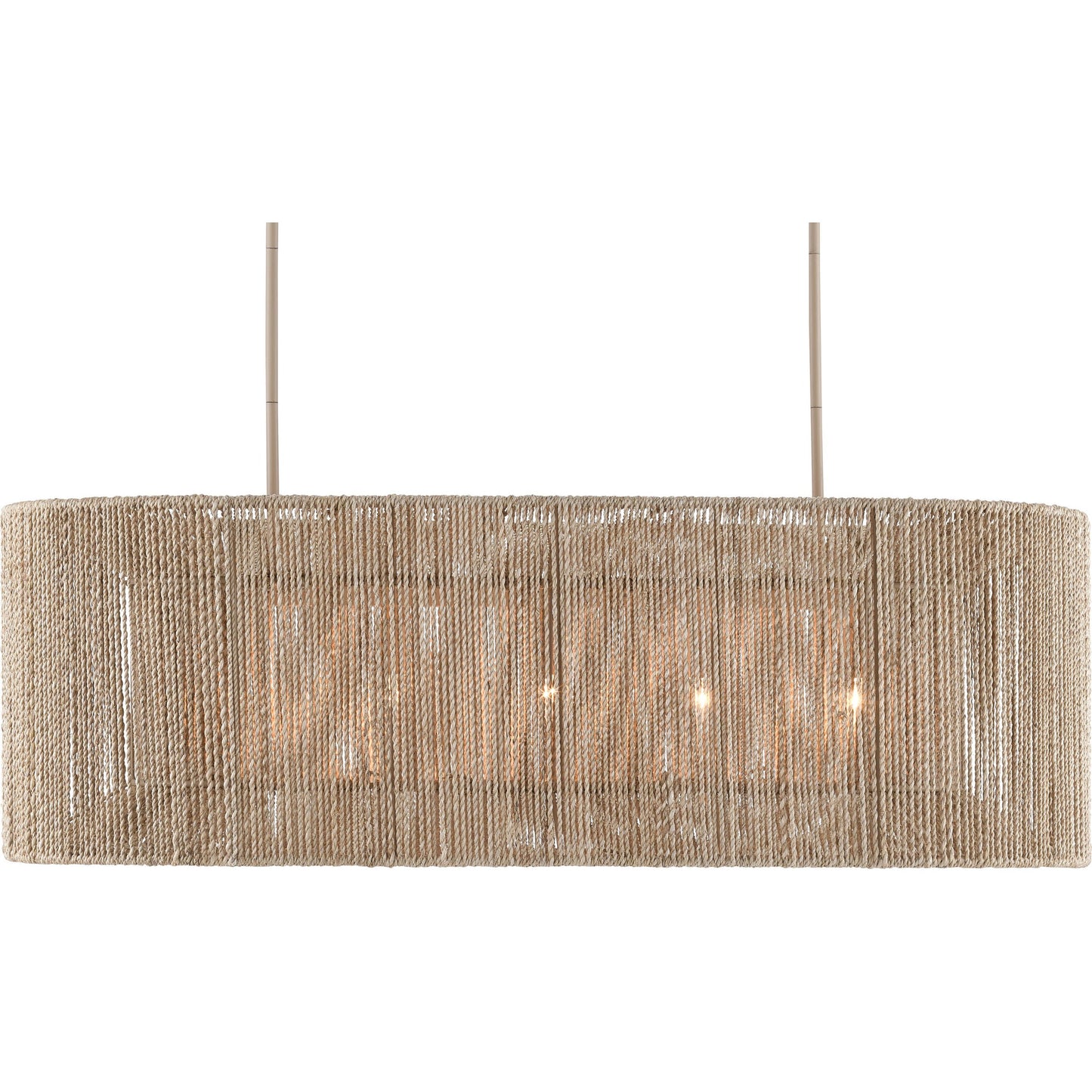 002 SR-890186 | Additional Silo | Mereworth Chandelier by Currey and Company in natural rope, beige. Made from wrought iron, abaca rope in a coastal style.