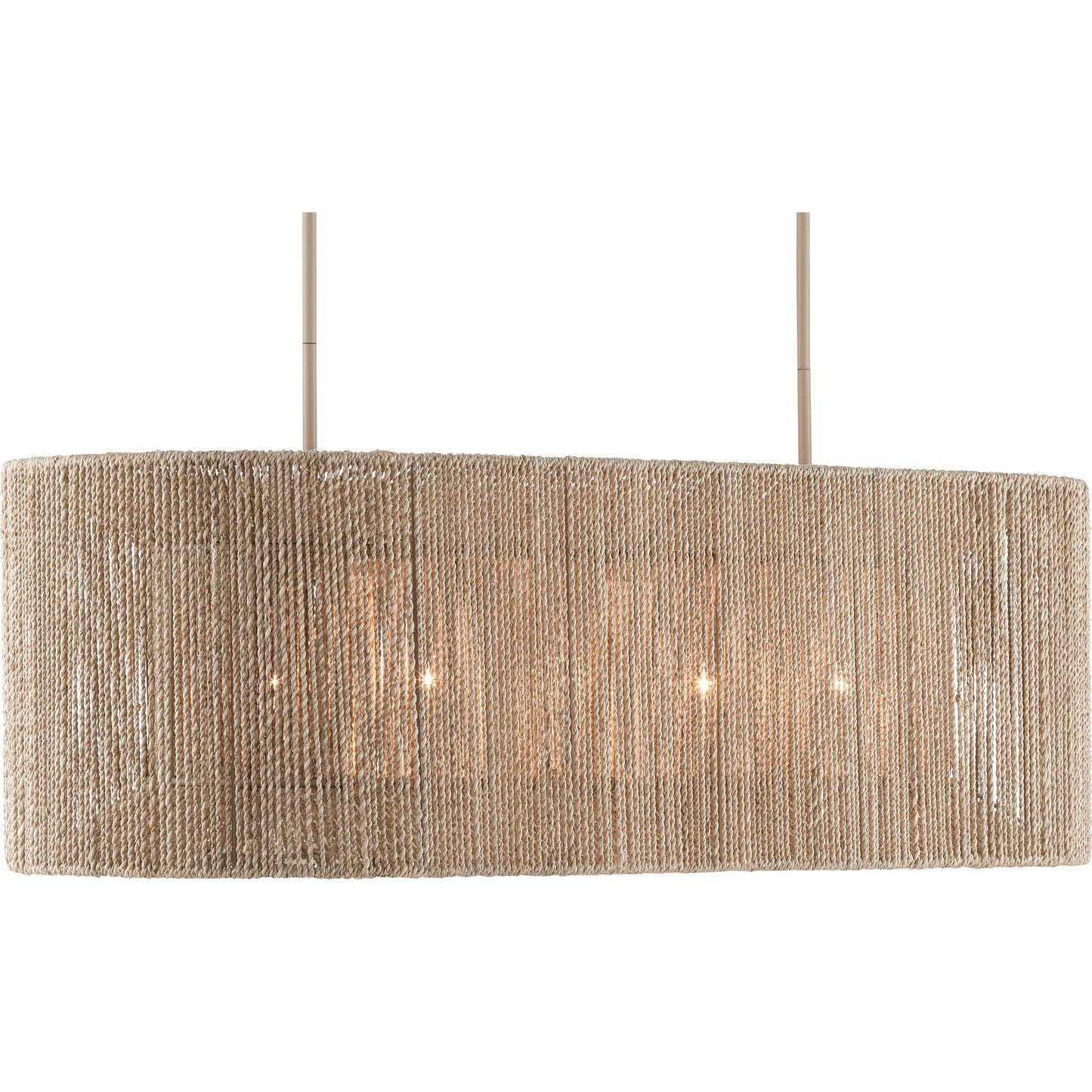003 SR-890186 | Additional Silo | Mereworth Chandelier by Currey and Company in natural rope, beige. Made from wrought iron, abaca rope in a coastal style.