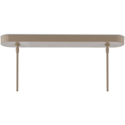 Mereworth Chandelier by Currey and Company in natural rope, beige. Made from wrought iron, abaca rope in a coastal style.