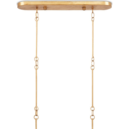 Grand Lotus Oval Chandelier by Currey and Company. Made from wrought iron in a modern style.