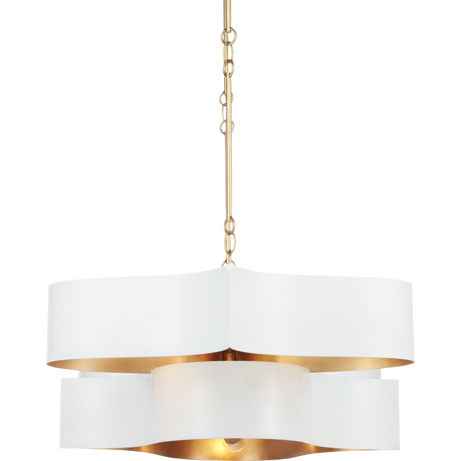 Grand Lotus Oval Chandelier by Currey and Company. Made from wrought iron in a modern style.