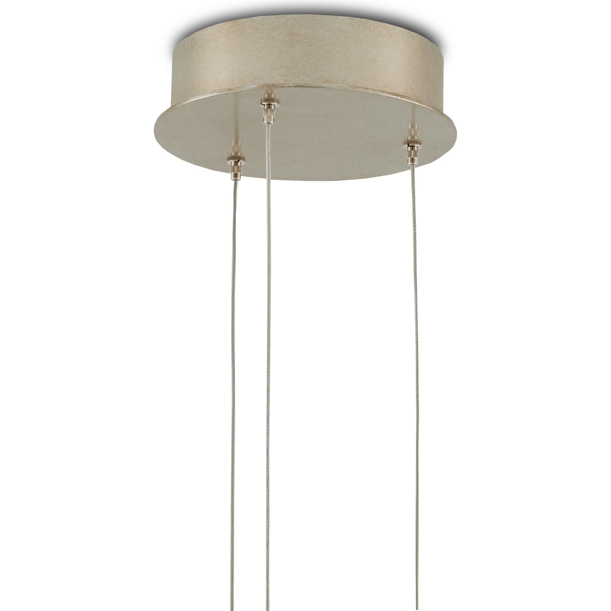 Daze 3-LIGHT Multi-Drop Pendant by Currey and Company in antique brass, white, painted silver. Made from frosted glass in a modern style.