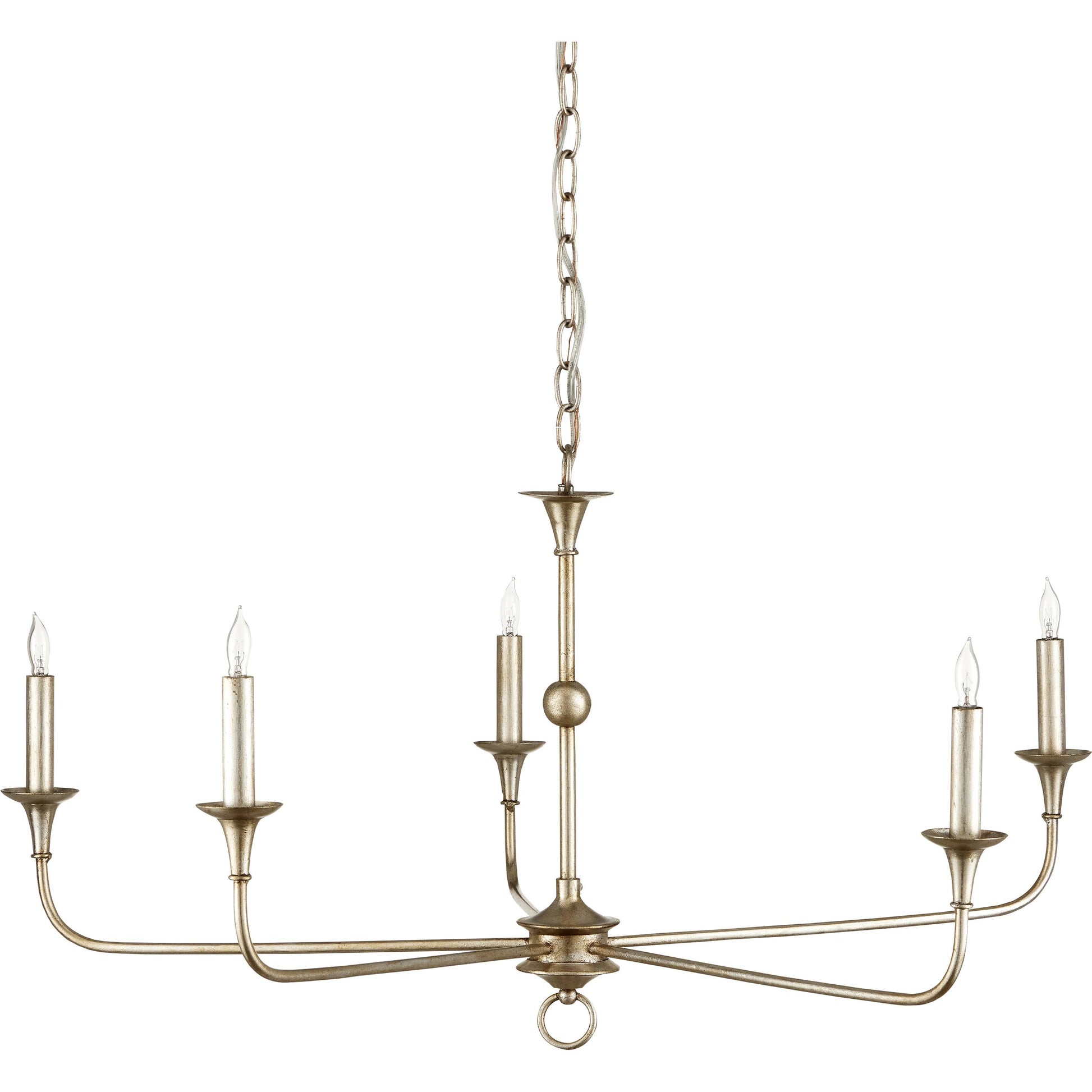 Nottaway Chandelier by Currey and Company. Made from wrought iron in a modern style.