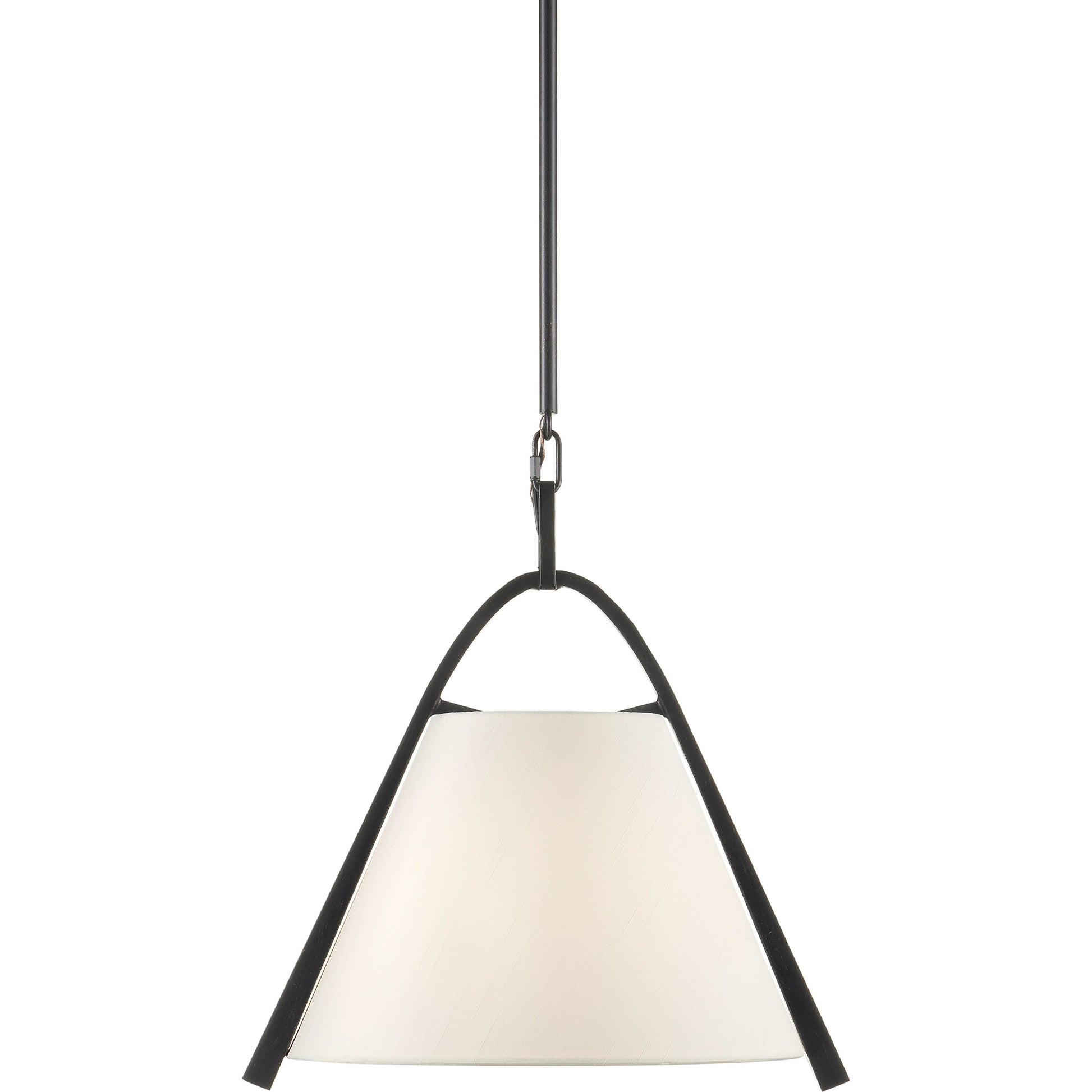 Frey Pendant by Currey and Company in satin black, brushed brown. Made from metal in a transitional style.