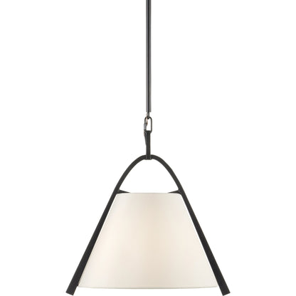 Frey Pendant by Currey and Company in satin black, brushed brown. Made from metal in a transitional style.