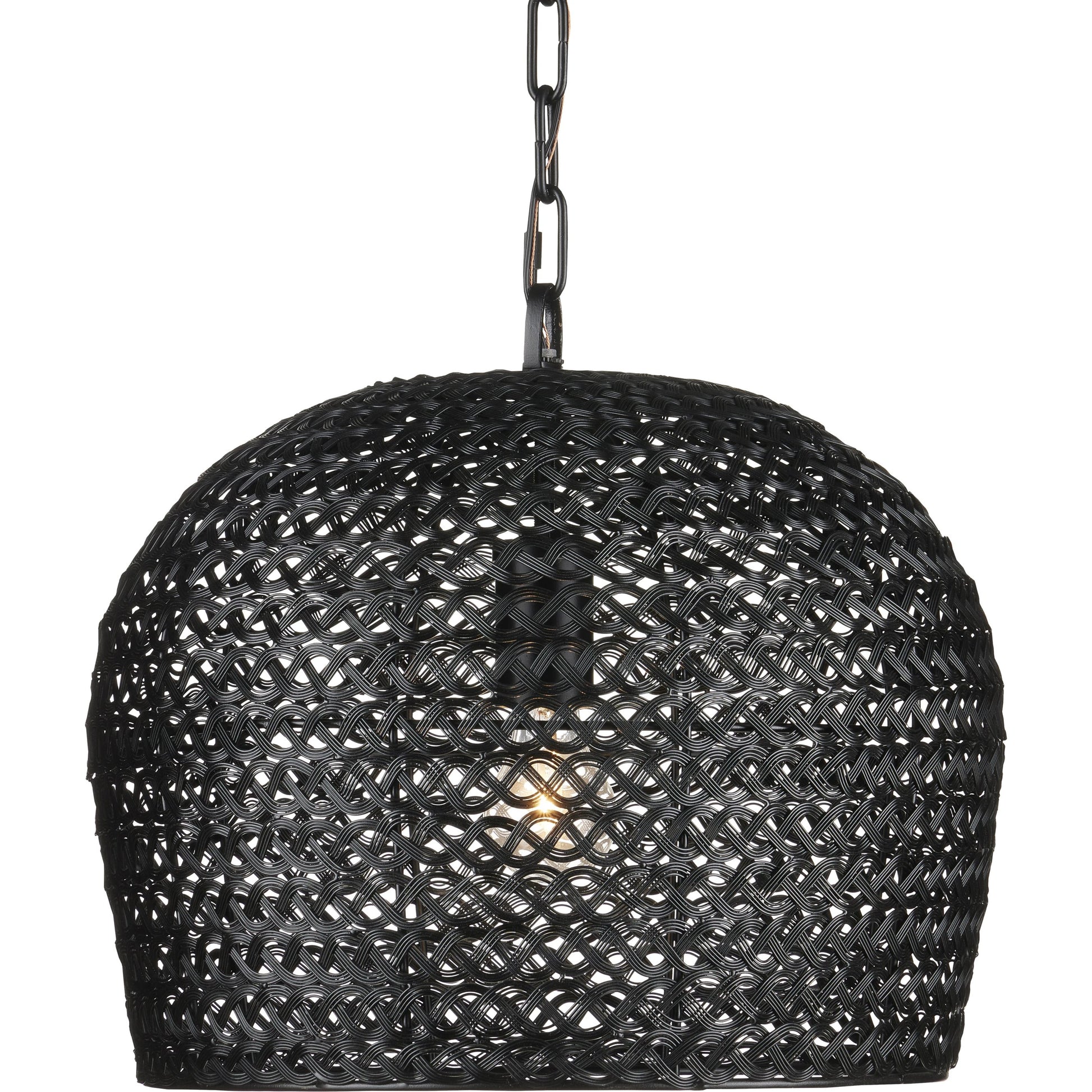 Piero Pendant by Currey and Company in satin black. Made from metal in a cottage & farmhouse style.