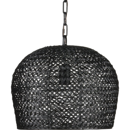 Piero Pendant by Currey and Company in satin black. Made from metal in a cottage & farmhouse style.
