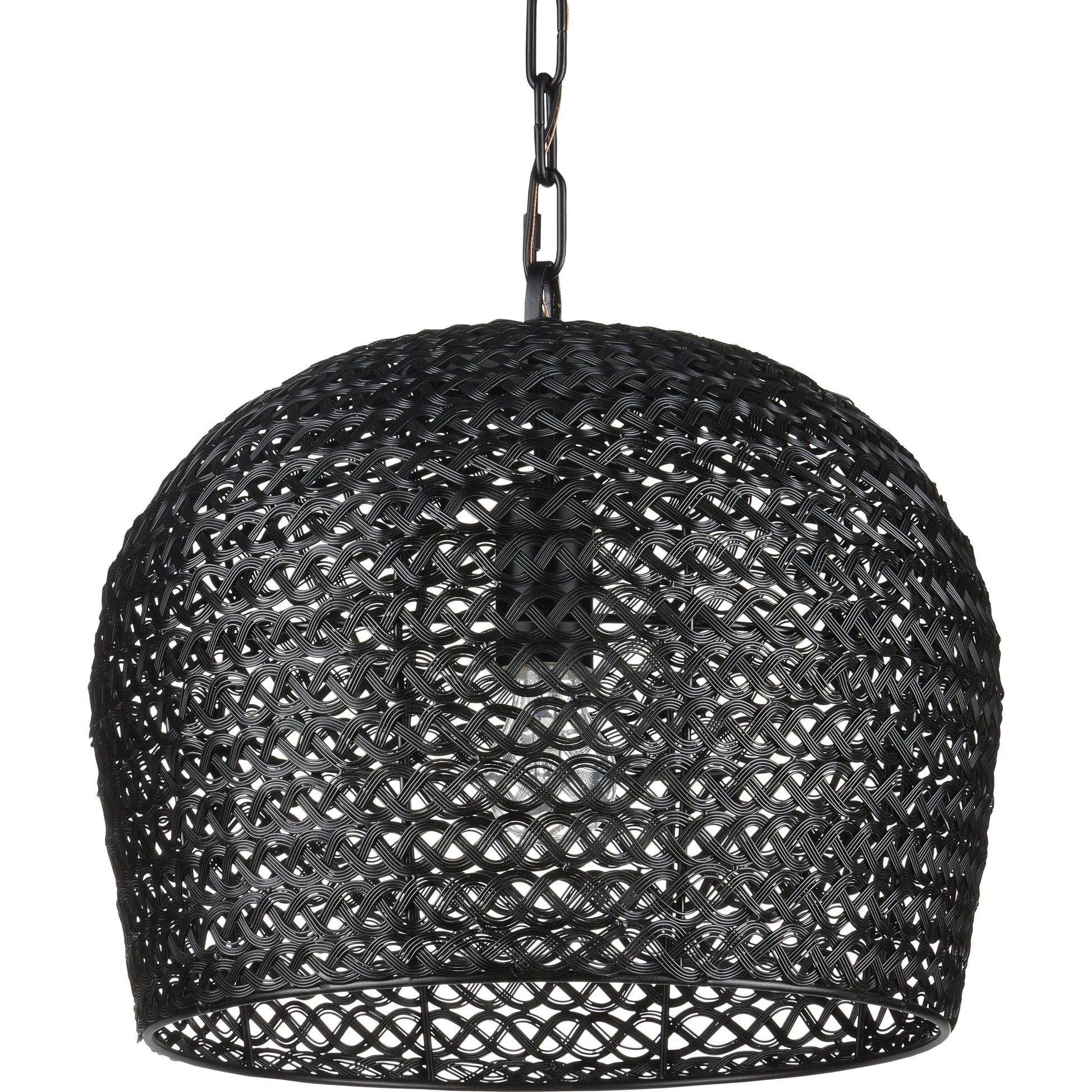 Piero Pendant by Currey and Company in satin black. Made from metal in a cottage & farmhouse style.