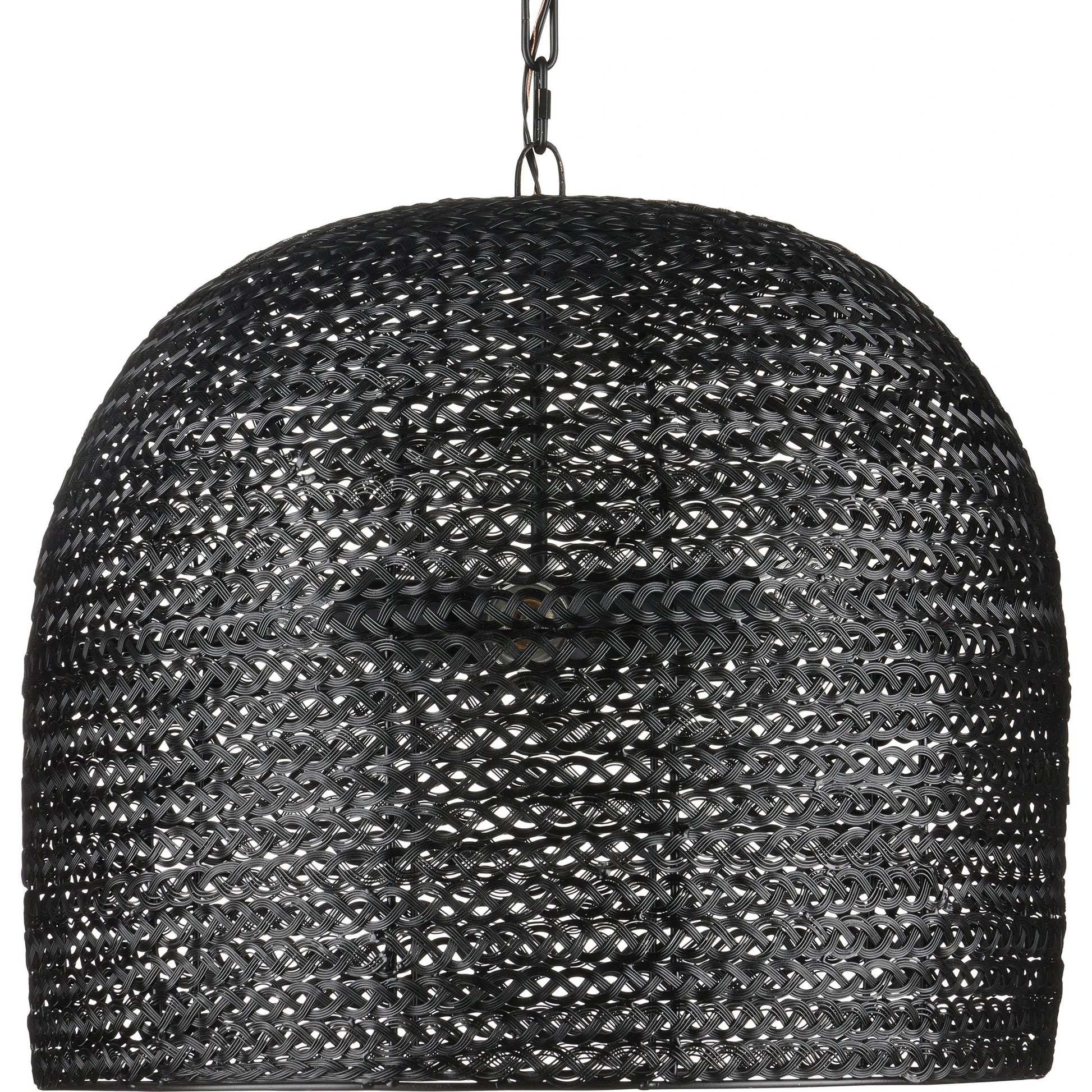 Piero Pendant by Currey and Company in satin black. Made from metal in a cottage & farmhouse style.