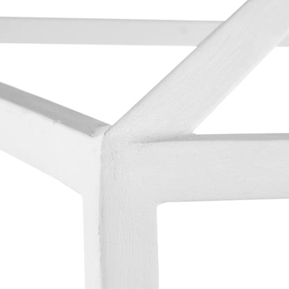 Denison Chandelier by Currey and Company in gesso white. Made from wrought iron in a modern style.