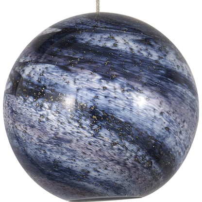 Palatino 36-LIGHT Multi-Drop Pendant by Currey and Company in blue marbeled, silver. Made from earth with speckles, glass in a modern style.