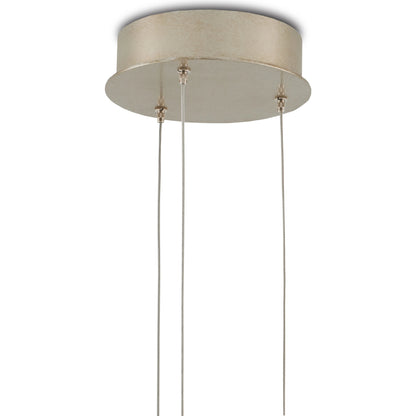 Pathos 3-LIGHT Multi-Drop Pendant by Currey and Company in antique silver, antique gold, matte charcoal, silver. Made from glass in a modern style.