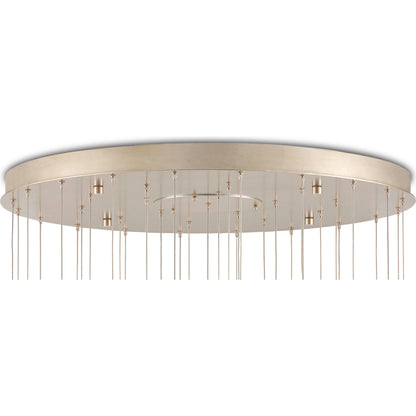 Pathos 36-LIGHT Multi-Drop Pendant by Currey and Company in antique silver, antique gold, matte charcoal, silver. Made from glass in a modern style.