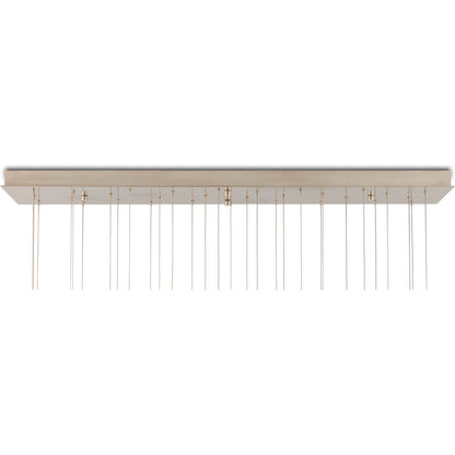 Medusa 30-LIGHT Multi-Drop Pendant by Currey and Company in nickel, silver. Made from nickel, steel, glass in a modern style.