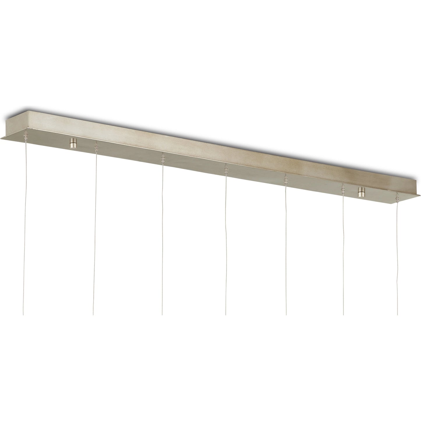 001 SI-1924085 | Closeup | Palatino Rectangular 7-LIGHT Multi-Drop Pendant by Currey and Company in blue marbeled, silver. Made from earth with speckles, glass in a modern style.