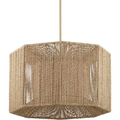 Mereworth Rope Chandelier by Currey and Company in beige, natural. Made from wrought iron, abaca rope in a coastal style.