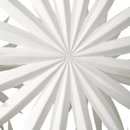 Bismarkia Chandelier by Currey and Company in gesso white. Made from wrought iron in a modern style.