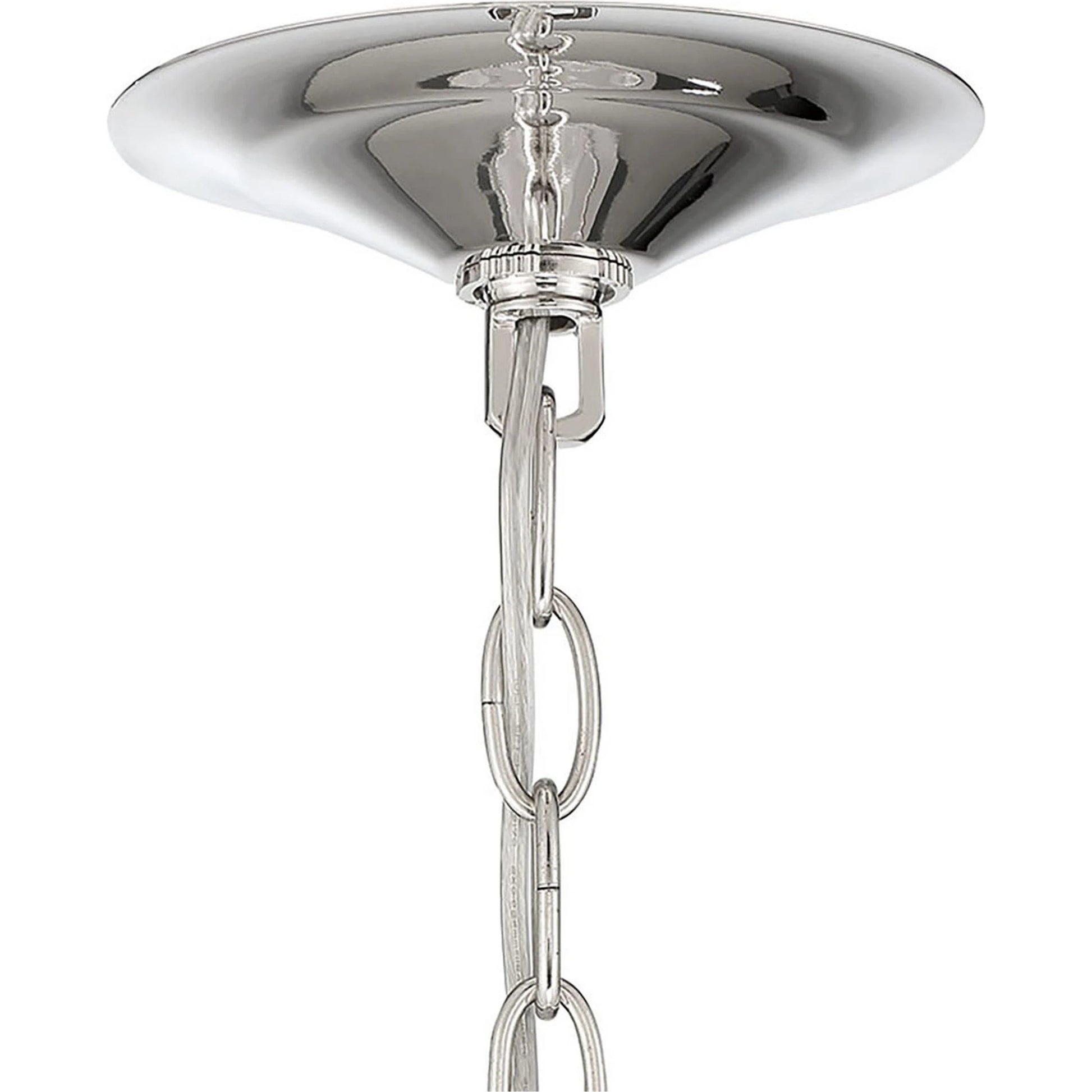 Isla 3-Light Chandelier by Lumanity in polished nickel. Made from iron, glass in a modern style.