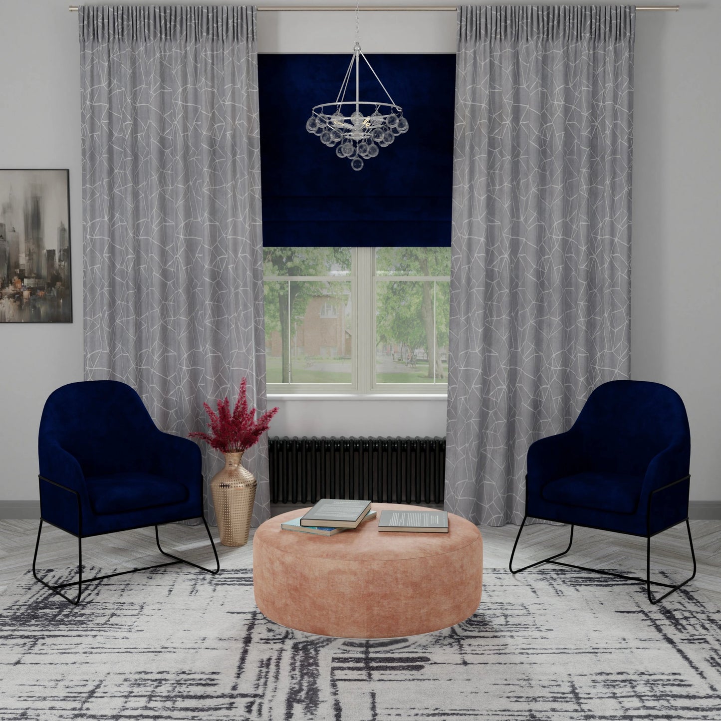 004 SI-1965983 | Lifestyle | Isla 3-Light Chandelier by Lumanity in polished nickel. Made from iron, glass in a modern style.