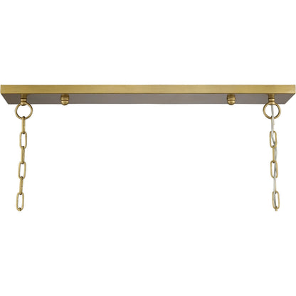 Ormand 5-Light Linear Pendant by Lumanity in brass. Made from iron in a modern style.