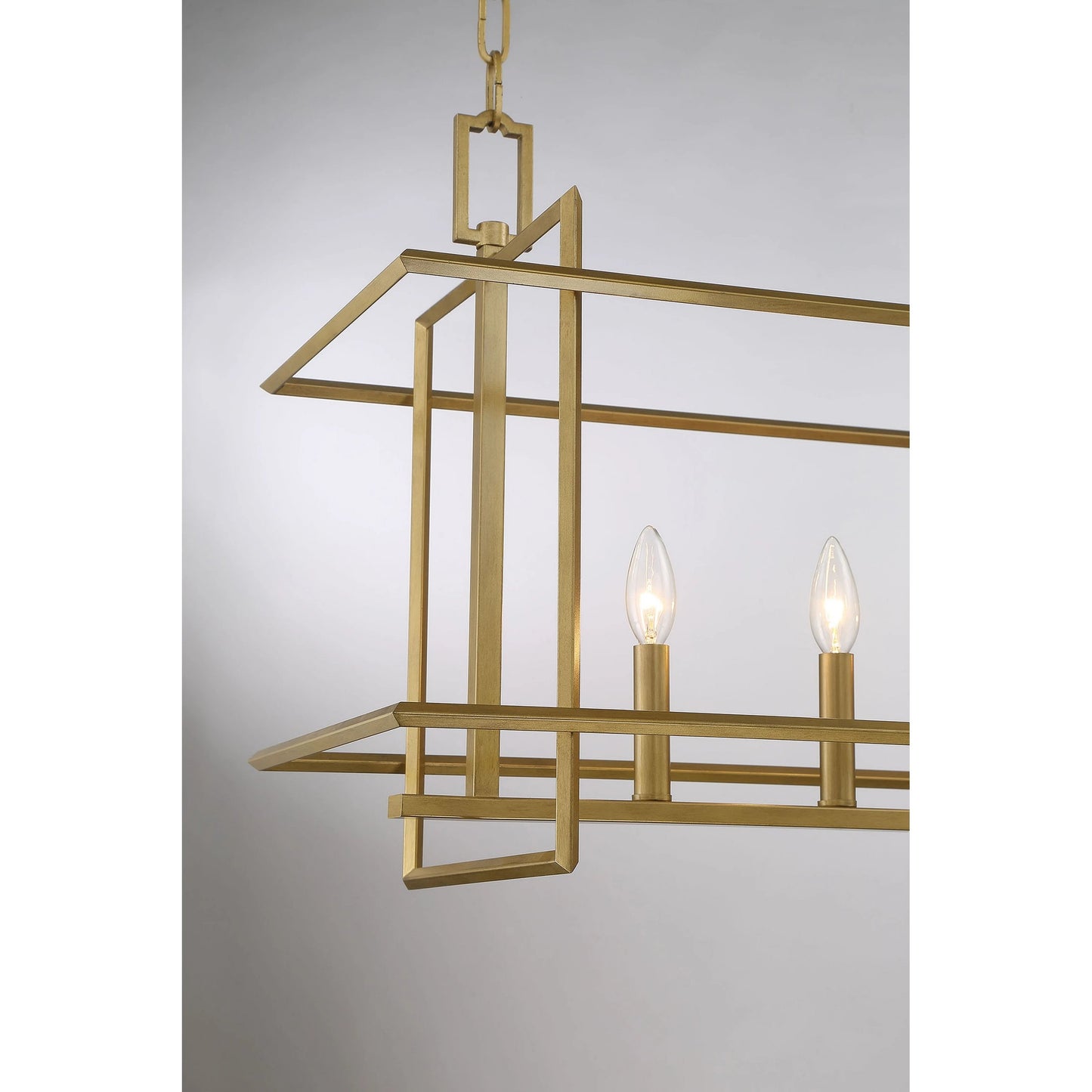 004 SI-1965997 | Lifestyle | Ormand 5-Light Linear Pendant by Lumanity in brass. Made from iron in a modern style.