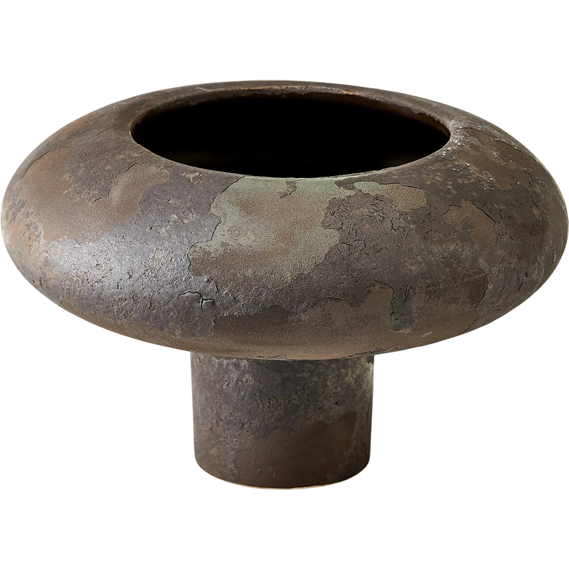 Cloud Bowl by Global Views in soot. Made from ceramic in a rustic style.