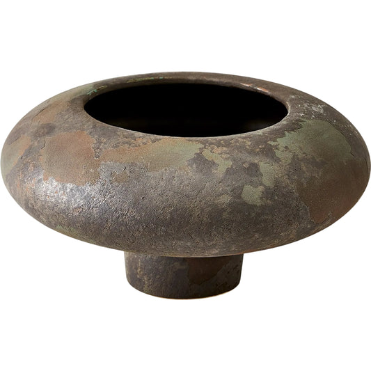 Cloud Bowl by Global Views in soot. Made from ceramic in a rustic style.