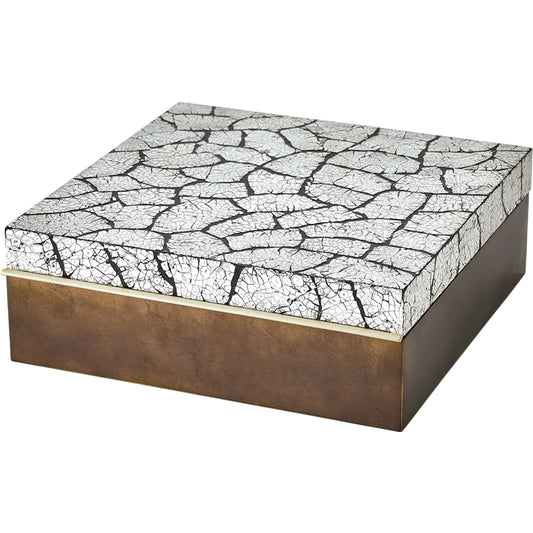 Eggshell Box by Global Views in gold and brass. Made from unique in a unique style.